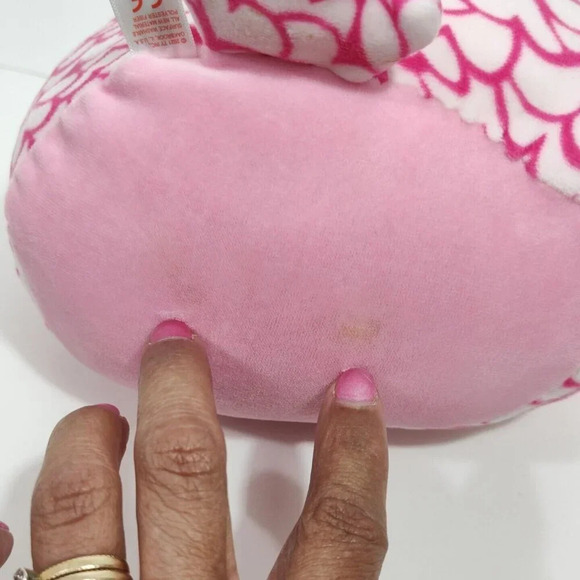 Ty Beanie Squish a Boos Owl Pinky Stuffed Animal Plush Toy Pink FLAW 8 in - Picture 9 of 9
